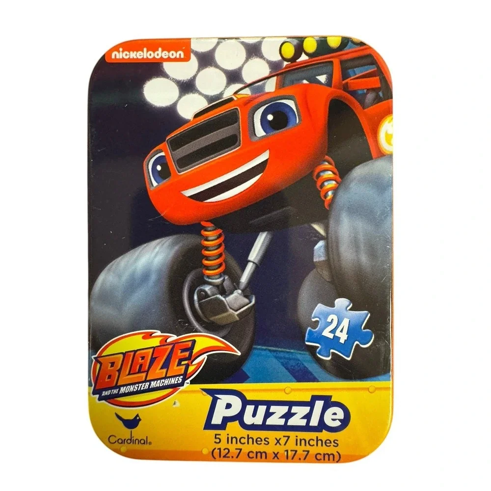 Blaze Monster Machines Puzzle Lot 3 Sealed‎ Tin 24pc Kids Travel Nickelodeon